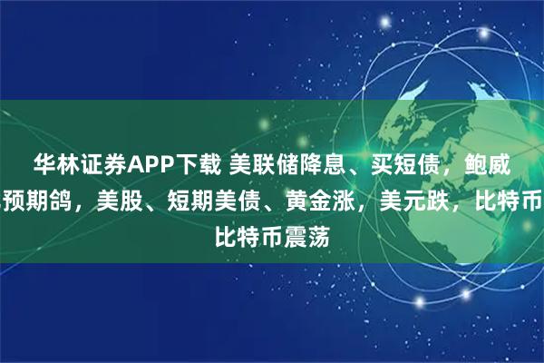 华林证券APP下载 美联储降息、买短债，鲍威尔比预期鸽，美股、短期美债、黄金涨，美元跌，比特币震荡